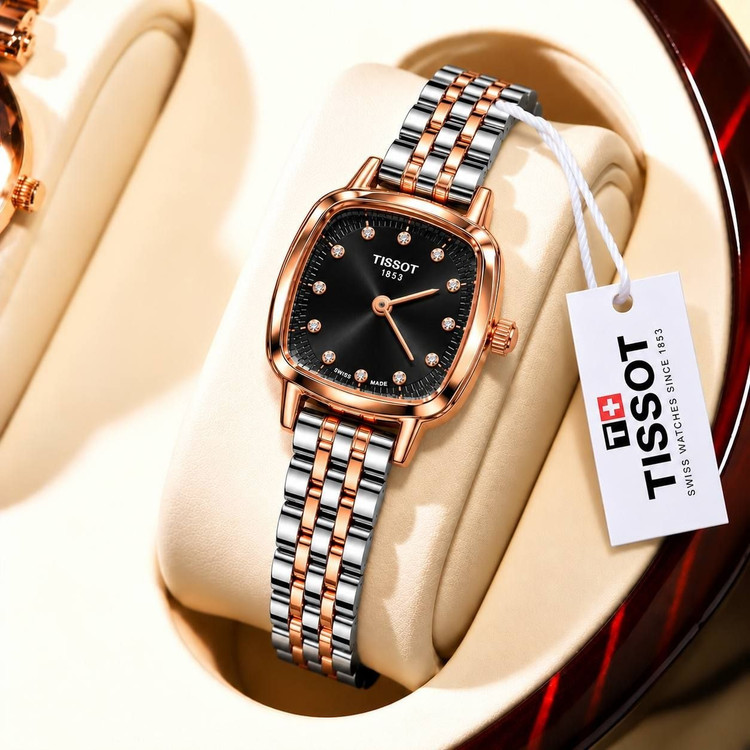 ساعت مچی زنانه تیسوت (Tissot) بند استیل صفحه مربعی نگیندار