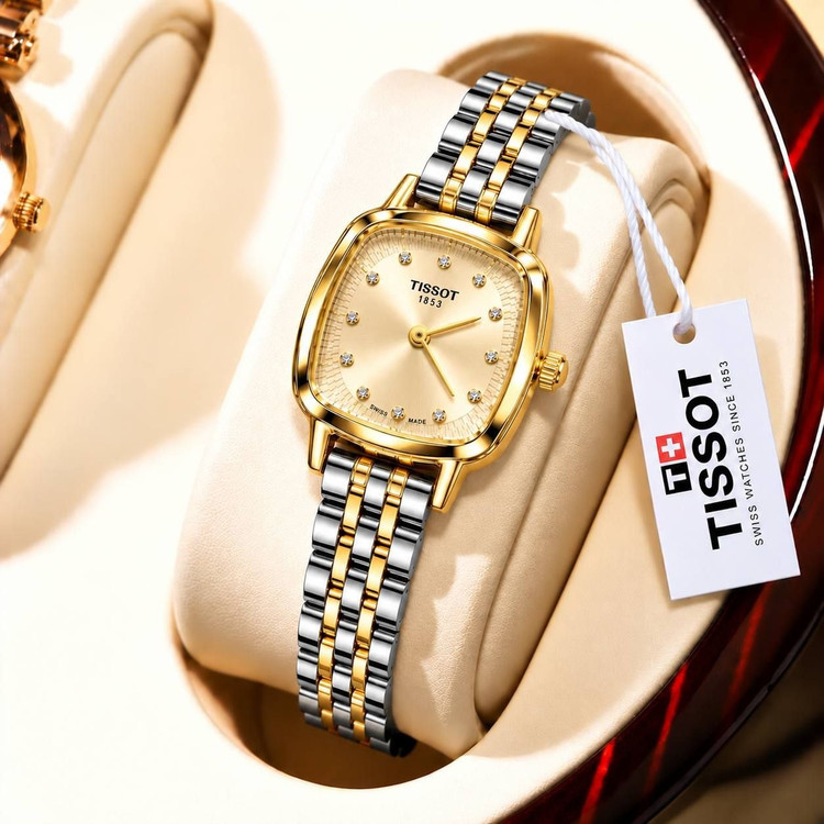 ساعت مچی زنانه تیسوت (Tissot) بند استیل صفحه مربعی نگیندار