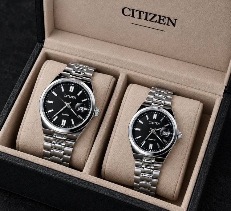 ست ساعت مچی زنانه و مردانه سیتیزن (Citizen) مدل سویوسا بند استیل